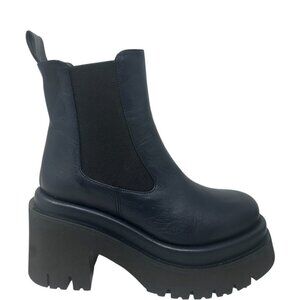 New Paloma Barcelo Sander Navy Leather Chelsea Platform Boots 6, Y2K, Streetwear